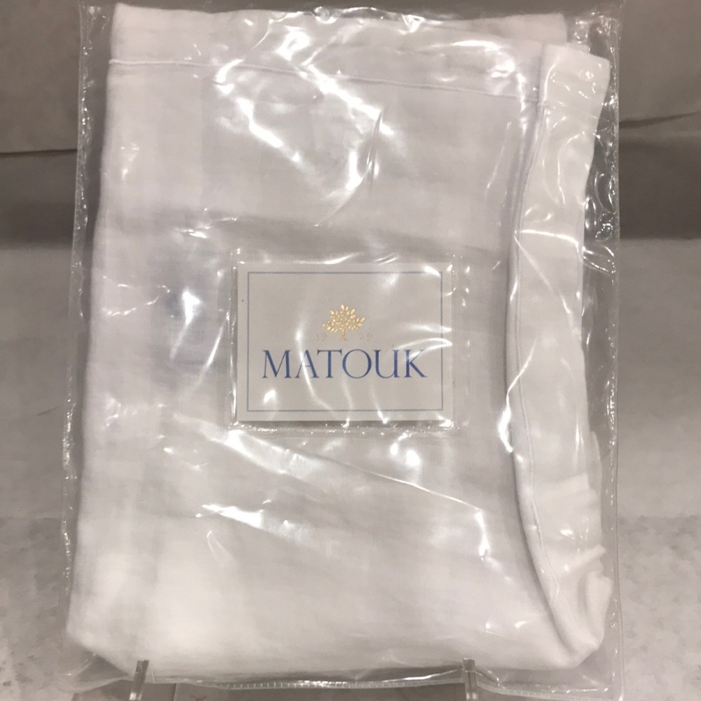 Matouk Porto Boudoir Linen White Sham